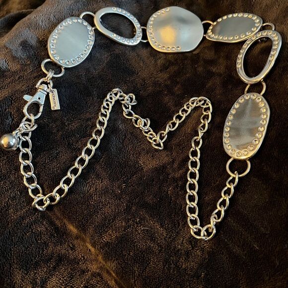 Chico's Silver Belt with Elegant Chain Links - Picture 1 of 6